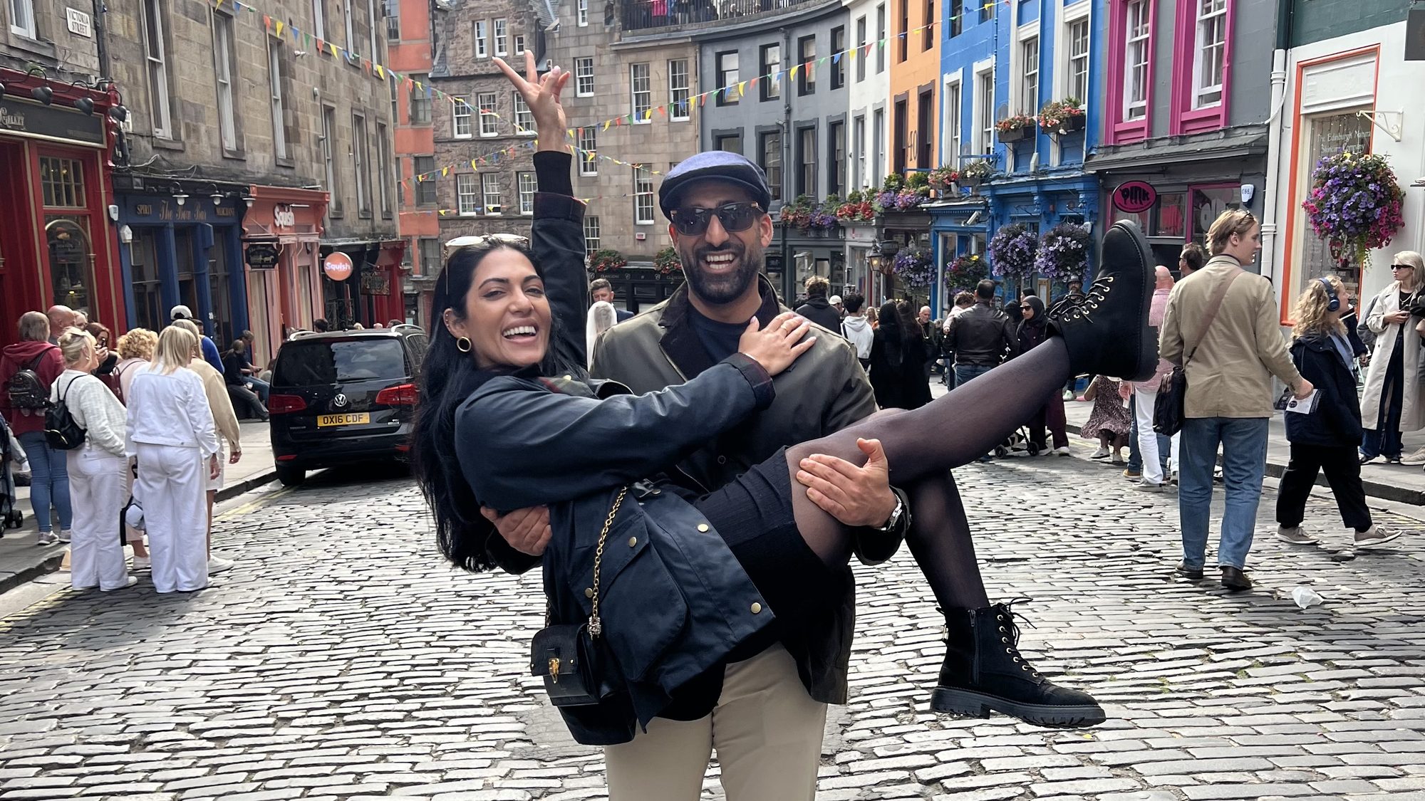 Nisheta and Anish in Edinburgh
