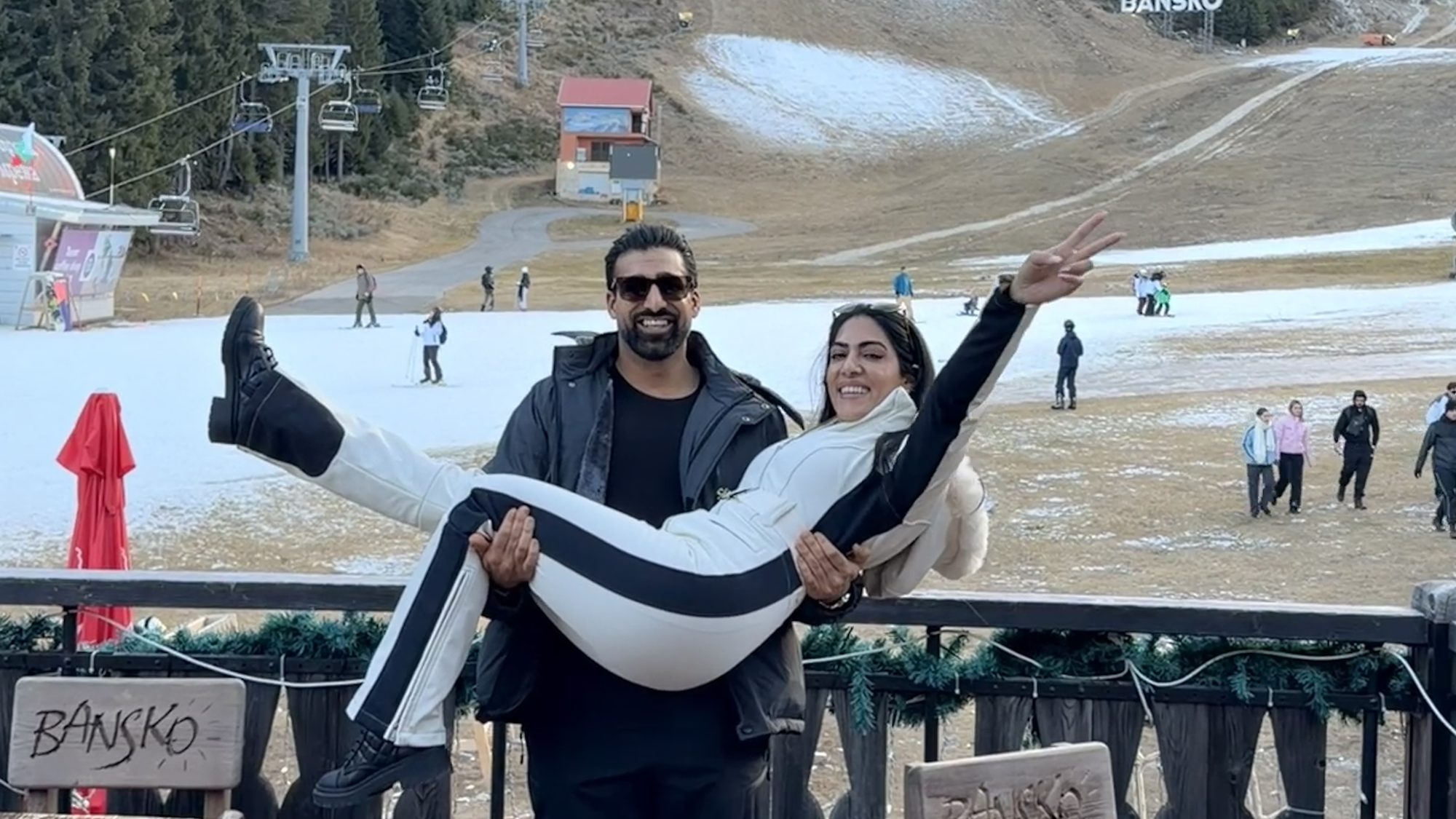 Nisheta and Anish in Bansko