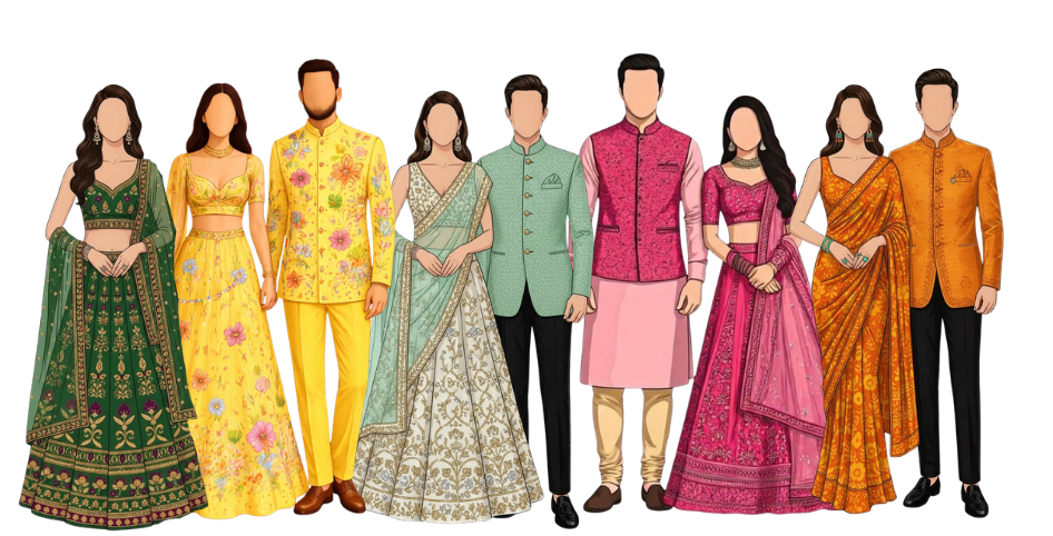 Mehendi & Welcome Dinner outfit inspiration